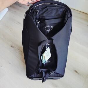 Osprey Sojourn Wheeled Travel Backpack with Harness 22"/45L Black New with tags